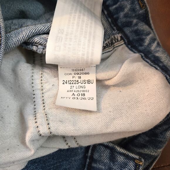 Abercrombie & Fitch 90s Straight Ultra High Rise Crossover Jeans 27L Curve Love - Picture 8 of 8